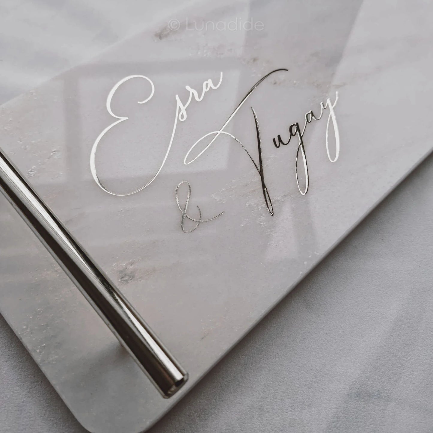 Marmer plateau zilver