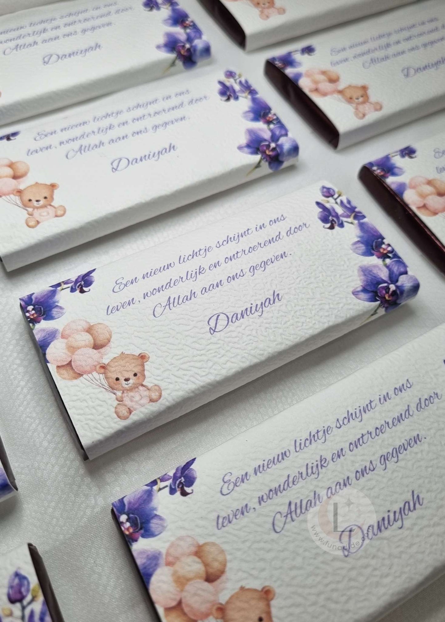 Bedankje mini choco reep ''Darling''