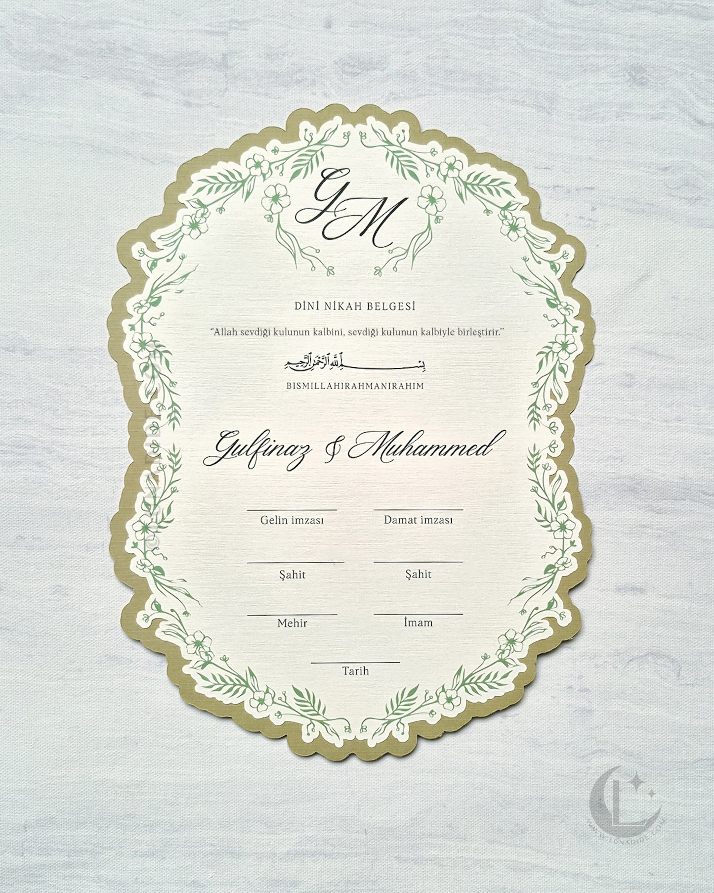 Huwelijksakte ''Floral''