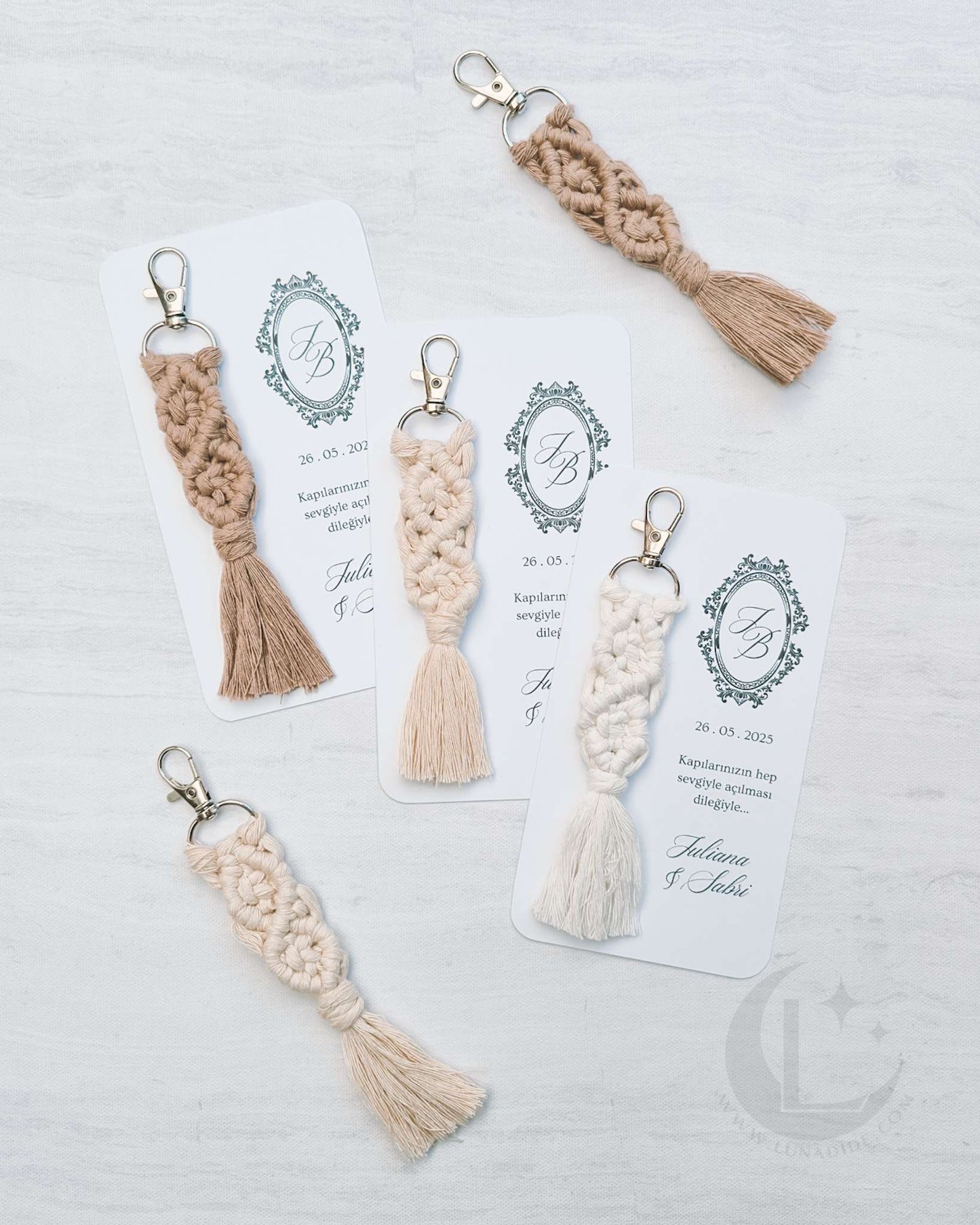 Bedankje macramé sleutelhanger "Clavis"