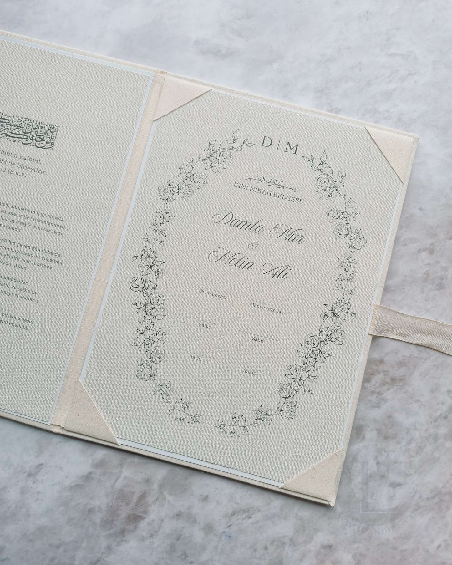 Huwelijksakte ''Linum''