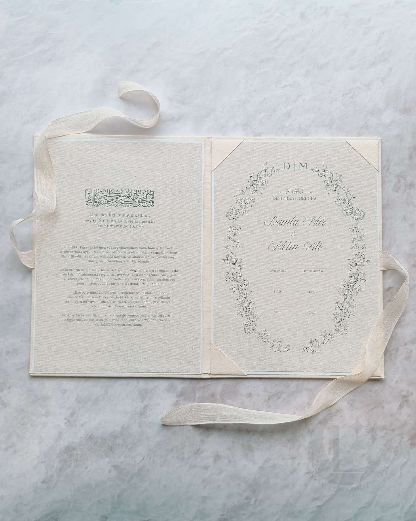 Huwelijksakte ''Linum''